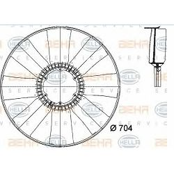 VENTILATOR VISKA IVECO/MB 