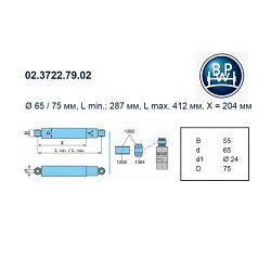 AMORTIZER BPW - KRONE FI24/24 f5384  287-412mm - BPW OE