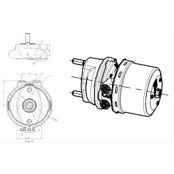 TRISTOP CILINDAR 14/16 IBV, 57/57 - WABCO