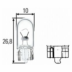ŽARULJA UBODNA, W5W W2,1X9,5 5W 24V BEZ GRLA - HELLA