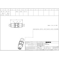 SPOJNICA WABCO, L=79, T=15X2.0, HEX 28