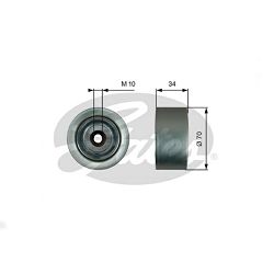 ROLICA REMENA MB ACTROS 4, ANTOS, AROCS 11r- Fi70x34 - GATES