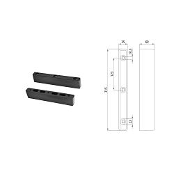 ODBOJNA GUMA 320x35x60, razmak između bližih rupa 123mm ( udaljenih rupa 246mm)