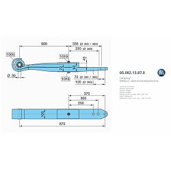 GIBANJ BPW 2X43MM 500/355 310 H-92 