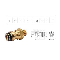 SPOJNICA WABCO M12x1,5/17,3mm SIZE R