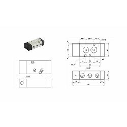 PNEUMATSKI VENTIL 5/2, 1/4" - AZ