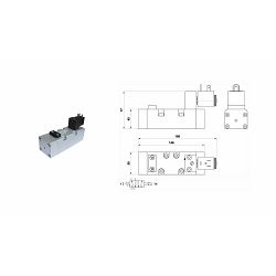 SOLENOIDNI VENTIL ISO2, 5/2 - AZ