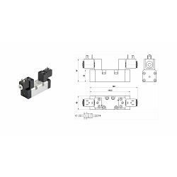 ELEKTROMAGNETNI VENTIL ISO1, 5/2 - AZ