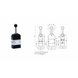 RUČNI VENTIL 5213AML, 5/3, 1/8" - AZ