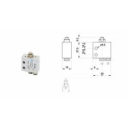 VENTIL 3/2 NC, push-in fitting o4, DONJI PRIKLJUČAK - AZ