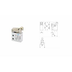 VENTIL S KOTAČIČEM 305MR, 3/2 NC, M5, 0-10BAR - AZ