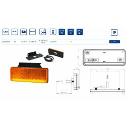 GABARIT 113x44 - 12/24V, LED, 2x0,75Mmm2, KABEL 0,5m, LD2510