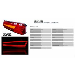 FULL LED LAMPA 12/24V, 6 FUNKCIJA, 405x145, 91xLED, IP68 - DESNA