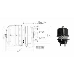 TRISTOP CILINDAR SCANIA 24/30, M22 - WABCO