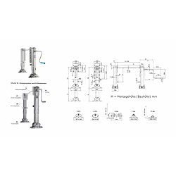 NOGARI SCHMITZ module B, Jost Form S -  L CONECTING SHAFT-1470mm, MIN HEIGHT-783,5mm, MAX HEIGHT 1183,5mm