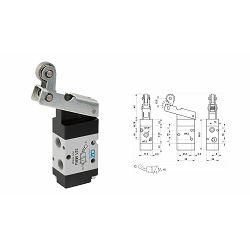 VENTIL S KOTAČIĆEM 3/2 1/8" - 321MRU - AZ PNEUMATICA