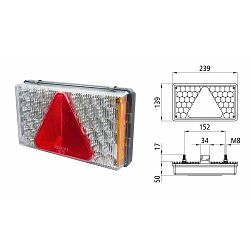 ŠTOP LAMPA MULTILED S TROKUTOM DESNA, 24V - ASPOCK