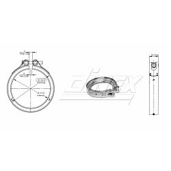 OBUJMICA CIJEVI AUSPUHA DAF E6, D=126,8mm