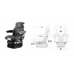 TRAKTORSKO SJEDALO MSG95AL, Maximo Professional, Deutz Fendt Case - GRAMMER