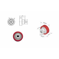 ROLER KROVA FI-26mm x Š-9mm, L-21mm Kögel