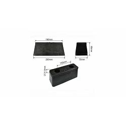 ODBOJNIK/ODBOJNA GUMA 200X75X85, PRIKOLICA, razmak između rupa 100mm - WIELTON OE