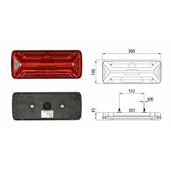 ŠTOP LAMPA ECOLED II, LED, 10/30V, SCHWARZMULLER, FLIEGL,KOGEL, SCHMITZ, 7-PIN, DESNA - ASPOCK