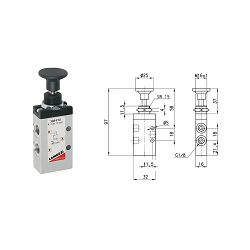 VENTIL G1/8", 3/2 - CAMOZZI