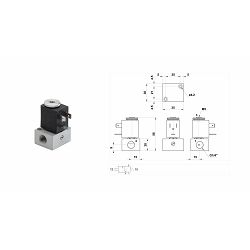 VENTIL ELEKTRO MAGNETNI 3/2, 1/4" RUČNO UPRAVLJANJE -NC (ZATVOREN) - AZ