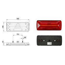 STOP LAMPA ECOLED II, LED,10/30V, DESNA (CRVENI KONEKTORI) - ASPOCK