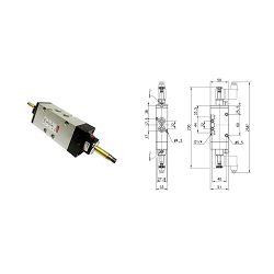 VENTIL 5/3 CO, G1/4, 1250 FLOW RATE, (3+2 RUPE) -  CAMOZZI