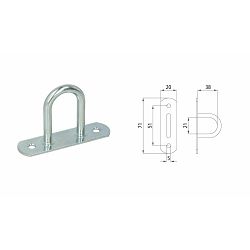 KUKA ZA CERADU, PRIKLJUČAK, CARINSKI OTVOR ZA CARINSKU SAJLU, H-38mm, B-20mm, L-5
