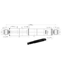 AMORTIZER OVJESA 24 x 55//24 x 55 427mm-694mm - PROVIA