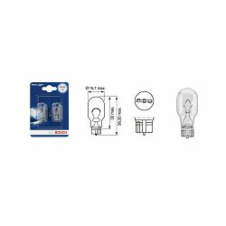 ŽARULJA W16W, PURE LIGHT, 2 KOM, 12V, 16W, tip gedore: W2,1X9,5D