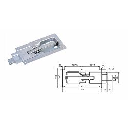 ZATVARAČ typ682 HESTAL, L=D, L-238mm, W-120mm, H-22mm