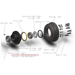 GLAVČINA KOTAČA H-143mm, FI KRUG VIJKA 207mm, 6 rupa - GFA