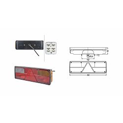 ŠTOP LAMPA EASYCONN I, (C5W/P21W/R10W/R5W) ,24V KOGEL, DAF, SCANIA, SCHWARZMULLER, DESNA - HELLA