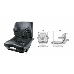 MEHANIČKO SJEDALO ZA VILIČAR MSG20, Compacto Comfort M - GRAMMER