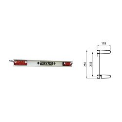 STRAŽNJI BRANIK S 24V OSVJETLJENJEM EUROPOINT II LAMPE, ALUMINIJ, L-2400X250X118mm - ASPOCK