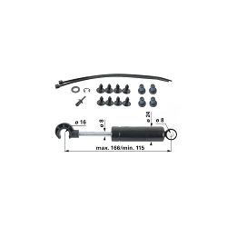 AMORTIZER MSG95AL, L-166-115mm, FI UHA 8/16mm - GRAMMER