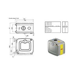 REZERVOAR ULJA HIDRAULIKE 179L/150L, 706X440X636, ALU