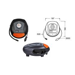ANALOGNI KOMPAKTNI KOMPRESOR/PUMPA ZA PUMPANJE GUMA, 12V - TYREinflate 200