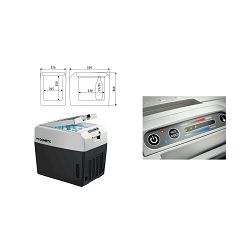 HLADNJAK PRIJENOSNI, TERMOELEKTRIČNI, TropiCool TCX35, 33L, 12/24V, 550X460X376