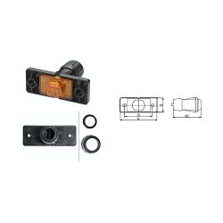 GABARIT LED; visina 70; širina 92; dubina 36, 24V - HELLA
