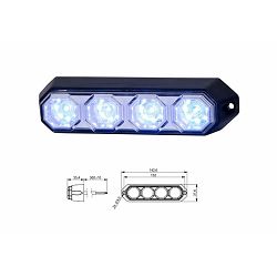 SIGNALNA LAMPA PLAVA, 12/24V, 4xLED, 143x38, LDO2260