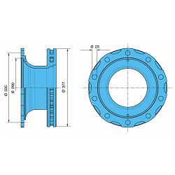 DISK PLOČA BPW SB3745, 377mmx45mm