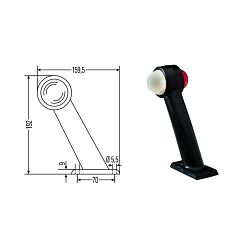 GABARITNA LAMPA CRVENO-BIJELA