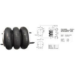 ZRAČNI JASTUK S PLOČAMA 12"x3, 3 MIJEHA/REBRA ROLFO