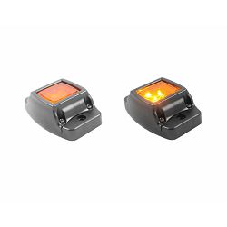 LAMPA ŽUTA DIODNA 3XLED, 12/24V, 74X48, 0,3/0,6W, KABEL-0,23m - HORPOL