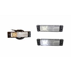 LAMPA BIJELA DIODNA 12/24V, 131X33, LED, RAZMAK IZMEĐU RUPA 11,6cm