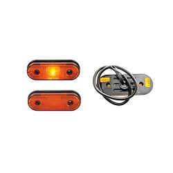 LAMPA ŽUTA DIODA 12/24V, 119X44, RAZMAK IZMEĐU RUPA 70mm, 0,6/1,2 W
